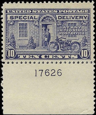 c1922 - #E12 Special Delivery 10c -MNH, Undisturbed OG (Perf 11x11) with Plate #