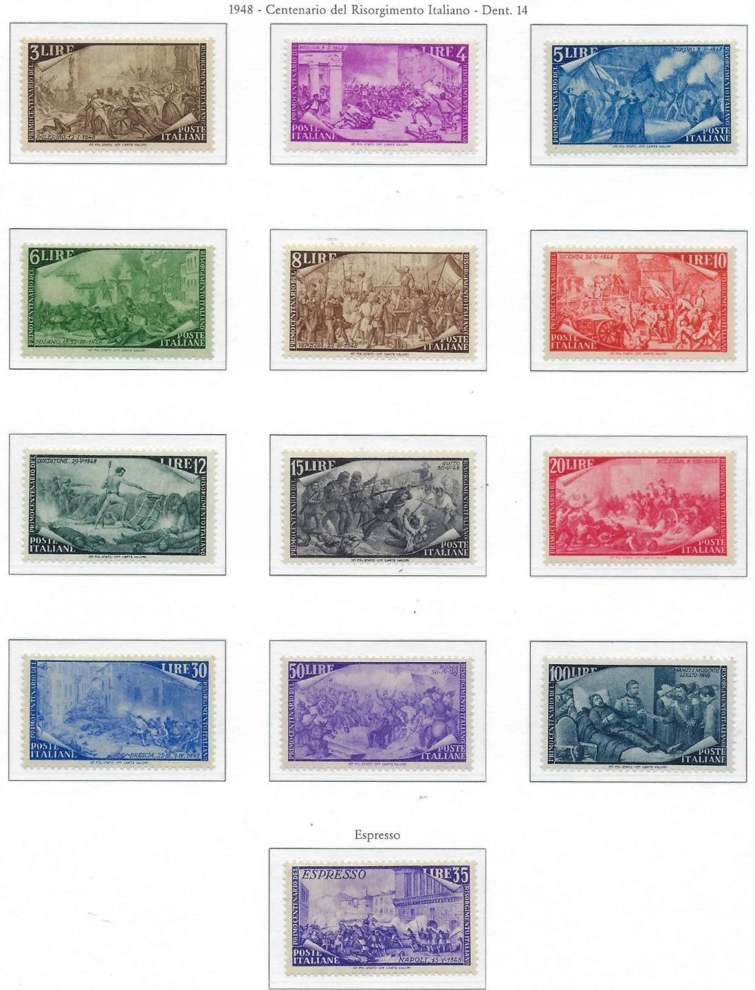 1948 Italy -Scott 495-506 - Clean Undisturbed OG! Choice Set! - Cat= $405!