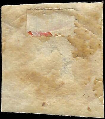 VEGAS - 1858 Naples Italy 1g Stamp - Scott 2 - Used - Nice Margins! - Small Thin