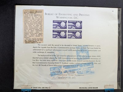 Philatelic Show placards Incl. Bureau of Engraving Printing (BEP) - See 9 Photos