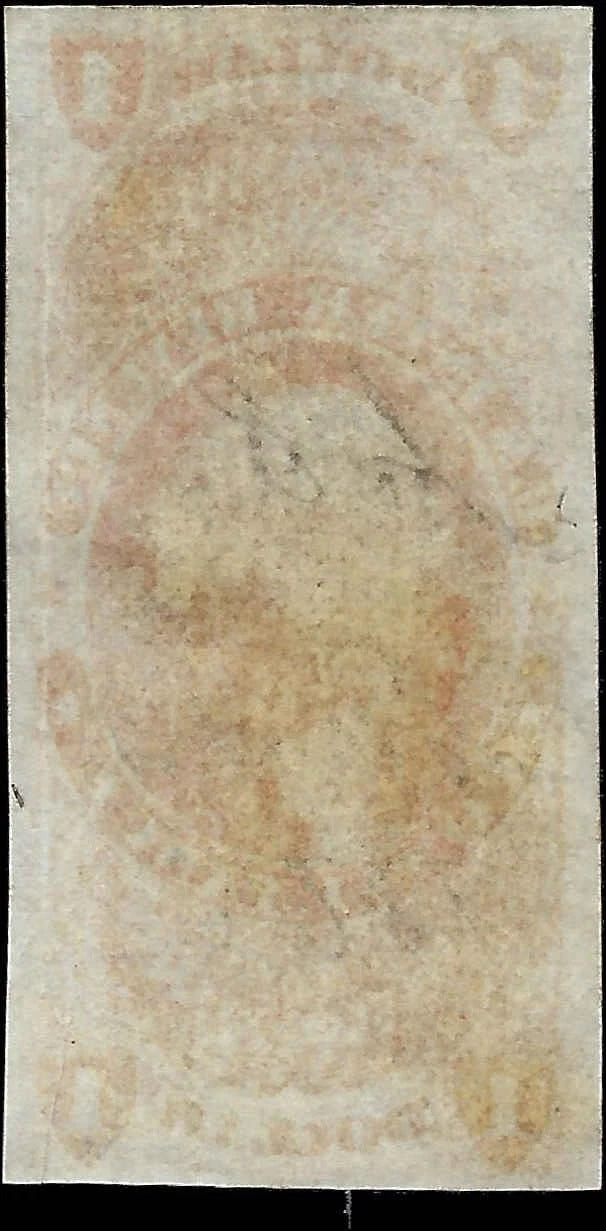 c1862- Scott R66a Revenue Stamp - Very Well Centered Imperf!