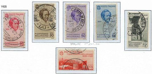 1935 Italy -Sc 349-354 Canceled Full Set - All Very Good Quality -Cat= $705!