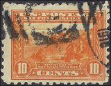c1914 - Panama-Pacific 10c Scott 404 (Perf 10) Used - Folded Corner Perf