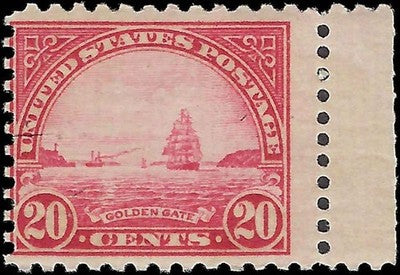 c1931 20c Golden Gate Stamp - Scott 698 - MNH with Gum Disturbance, OG