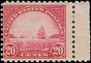 c1931 20c Golden Gate Stamp - Sc# 698 - MNH with Gum Disturbance, OG
