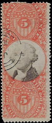 VEGAS - 1862-71 Revenue - Scott R148 - Cut Cancel - Pulled Perf Top