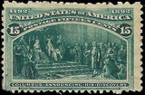 VEGAS - 1893 Columbian Expo 15c - Scott 338 - MNG - Short Lower Left Corner Perf