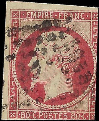 c1854 France 80c Used - Solid - Scott 19