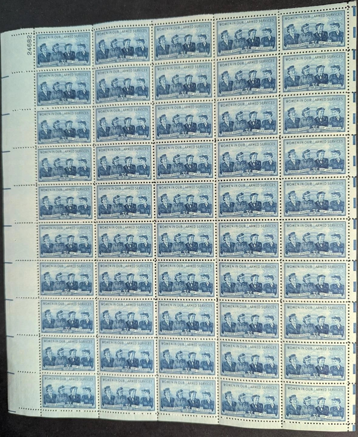 1952 USA Women 3c Sheet -Scott 1013 -MNH, Undisturbed OG - No Sig Flaws