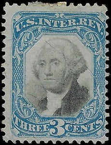 VEGAS - 1862-71 Revenue - Sc# R105 - Very Light Cut On Back - Nice!