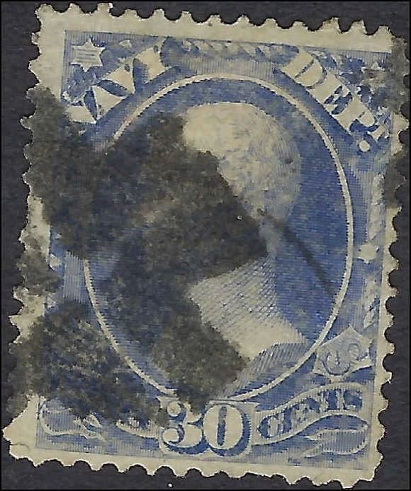 c1873 - Scott O44 Department of Navy Official Stamp 30c - Used