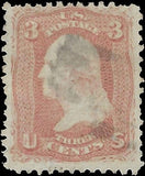 c1861 3c Washington Stamp - Sc# 65 - Used - Nice Example!