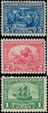 c1920 - USA Pilgrim Tercentenary - Scott 548-550 - All MH, OG - Beautiful Set!