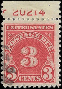 VEGAS - 1930 Postage Due 3c - Sc# J72 - Used With Plate Number - P11 - FN1074