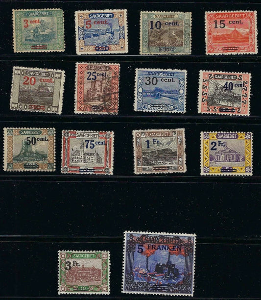 1921 Saar Scott 85-98 Quality Full Set - Mint and Used Mix as Shown