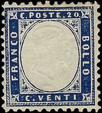 1862 Italy - Scott 19, Sass 2 - Mint No Gum - Solid