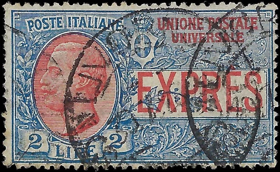 1908 Italy Express Mail - Scott E7 - Canceled - Solid - Cat= $160!