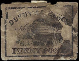 c1846 - Scott # 60L1 Dupuy & Schenok Local - Probable Old Counterfeit - Damaged