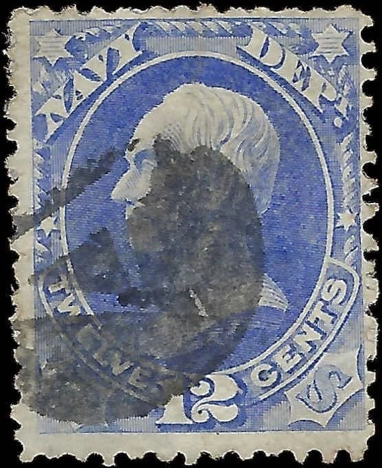 c1873 - Scott O41 Department of Navy Official Stamp 12c - Used