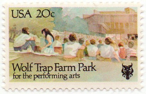 1982 Wolf Trap Farm Park Single 20c Postage Stamp, Scott2018, MNH, OG