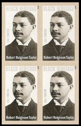 2015 Robert Robinson Taylor Black Heritage Block of Four Forever Stamps, Scott4958