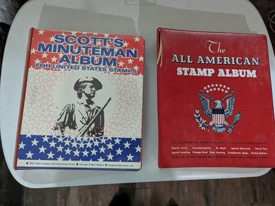 c1973 Scott Minuteman & All American Beginner Albums with Stamps - 176 Photos!
