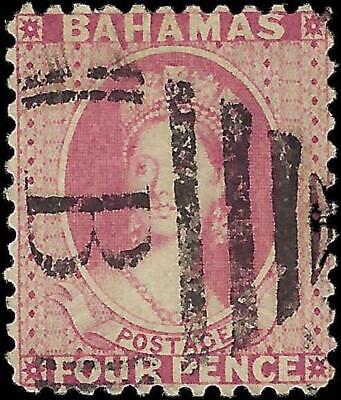 VEGAS - 1882-98 Bahamas - Victoria 4p - Sc# 25 - Used - Perf 12 - Nice!