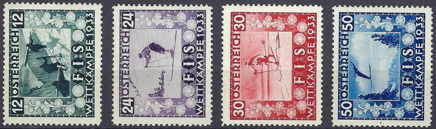 Austria Semi-Postal B106-B109 Mint Never Hinged OG Thin Gum Complete Set
