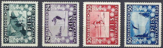 Austria Semi-Postal B106-B109 Mint Never Hinged OG Thin Gum Complete Set