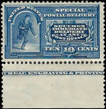 c1895 - #E5 10c Special Delivery with Imprint - Mint, No Gum - Good Centering!