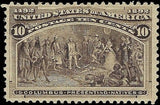 c1893 - Scott 237 10c Columbian Stamp MLH, OG - Fresh!