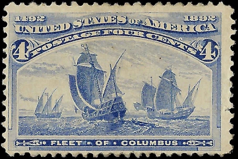 1893 USA - Scott 233 - 4c - Columbian - MH, OG - Solid - Nice!