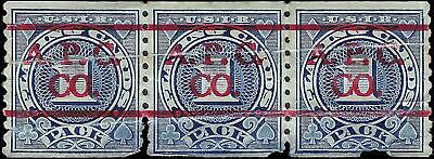 VEGAS - 1940 Scott RF26 Playing Card Revenue Stamp Connected Triple - Some Flaws