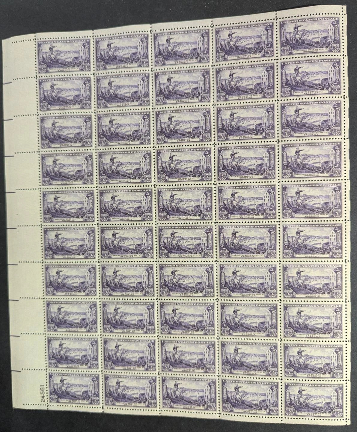 1951 USA Brooklyn 3c Sheet -Scott 1003 -MNH, Undisturbed OG - No Sig Flaws -3