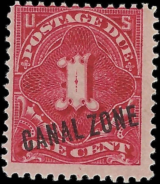 1914 USA Panama Canal Zone Postage Due - Scott J1 - MH, OG - Solid