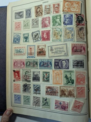 1956 Harris Ambassador Album & Stamps in Unusually Nice Condition - 129 Photos!