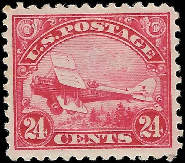 1923 USA - Scott C6 Air Post - MH, OG - VF to XF! - 2 Perf Thins