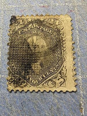VEGAS - 1868 Washington 24c - Scott 99 Used - With Torn and Repaired Corner -Rare!