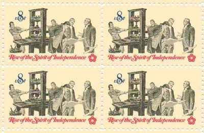 1973 Spirit of Independence Block of 4 8c Postage Stamps, Scott1476, MNH, OG