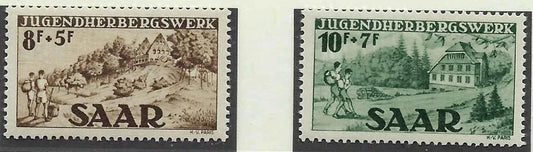 1949 Saar Semi Postal Set - Scott B65-B66 - MNH, Undisturbed OG