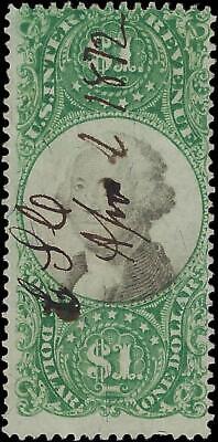 VEGAS - 1862-71 Revenue - Scott R144 - No Cut - No Hidden Flaws - Nice Looking!