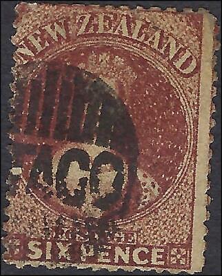 VEGAS - 1864 New Zealand 6p - Scott 19 - Perf 13, WM6 - Cat= $120