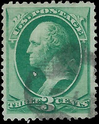 VEGAS - 1870-71 Washington 3c - Scott 136 - "H" Grill - Excellent Centering!