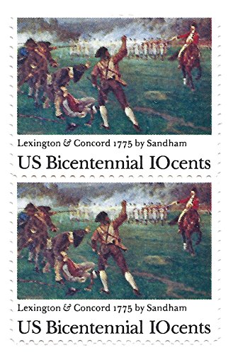 1975 Lexington & Concord Battle Pair of 2 10c Postage Stamps- Scott 1563 MNH,OG