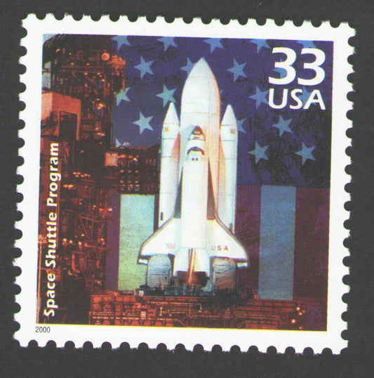 2000 Space Shuttle Program Single 33c Postage Stamp, Scott 3190a, MNH OG