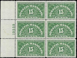 VEGAS - 1925-55 Special Handling - Scott QE2 Plate Block of 6 - MNH - READ