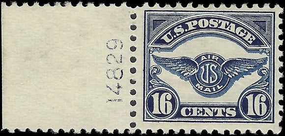 c1923 - Scott C5 16c Stamp with Plate Number - MNH, OG