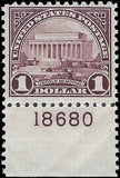 c1923 - Sc# 571 MNH, OG with Plate Number