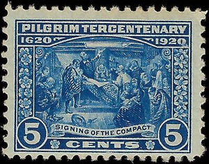VEGAS - 1920 Pilgrim 5c - Scott 550 MNH, Undisturbed Gum - Fresh!