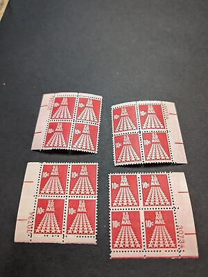 1968 Star Runway Airmail Plate Block Set of 4 Plate #30734 - Scott C72 MNH